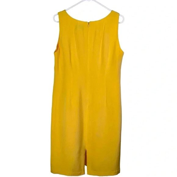 Beautiful 100% Silk yellow Shift Dress by Silk Club - Picture 3 of 6